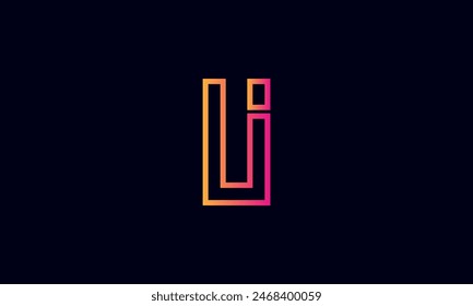 LI Creative And Modern LI Logo. Initial Letter LI Logo Design on Black Background.