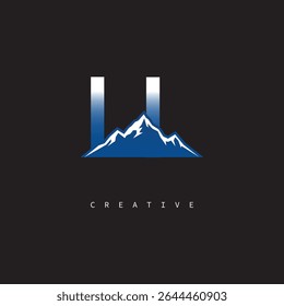 LI Creative Mountain Logo Bold Gradient Letter mark Branding Design for Business Outdoor Brands