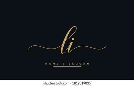 LI, IL Abstract Logo Monogram vector Template