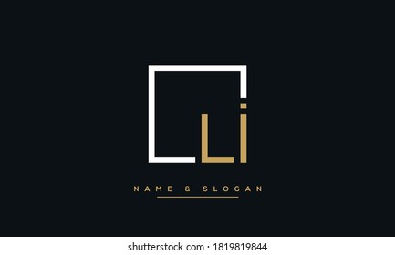 LI, IL Abstract Logo Monogram vector Template