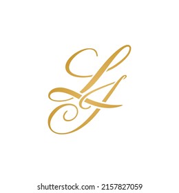 LI initial logo design vector stock