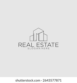 LI initial monogram logo for real estate with luxury building style