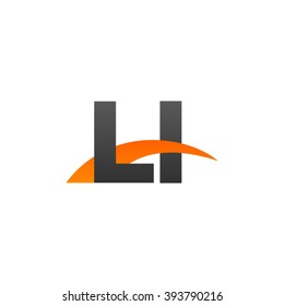 LI initial overlapping swoosh letter logo black orange