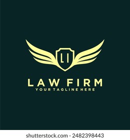 LI initials design modern legal attorney law firm lawyer advocate consultancy business logo vector