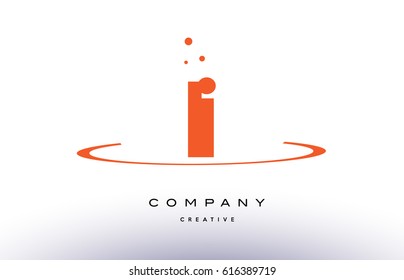 LI L I creative orange swoosh dots alphabet company letter logo design vector icon template