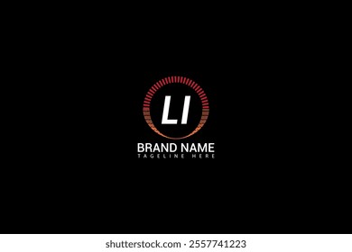 LI letter logo design on black background. LI creative initials letter logo concept. LI unique design
