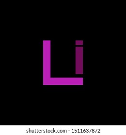 LI Letter monogram with abstrac concept style design