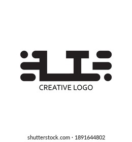 li letter simple for logo company. a modern vector design