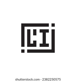 LI minimalist geometric symbol logo in high quality professional design that will print well across any print media