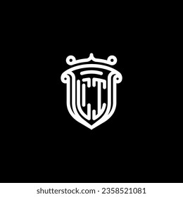 LI shield initial monogram with high quality professional design that will print well