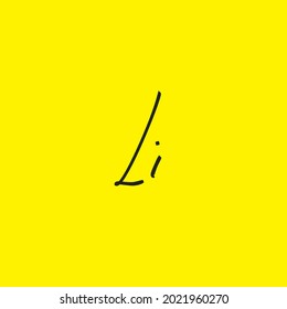 Li Signature initial logo template vector