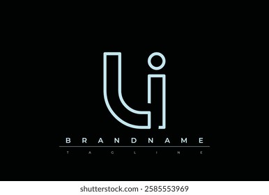 LI Technology Letter Logo Template. This tech letter logo is a graphic mark that uses letters to represent a technology company.