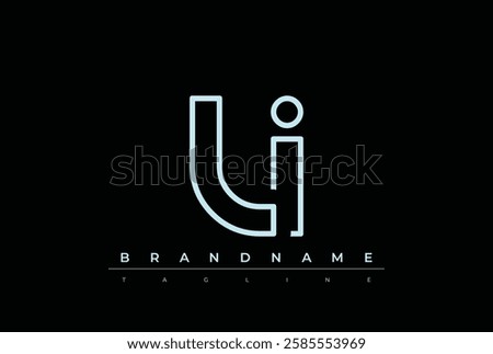 LI Technology Letter Logo Template. This tech letter logo is a graphic mark that uses letters to represent a technology company.