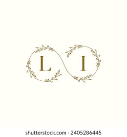 LI wedding infinity in elegant monogram with high quality professional design that will print well