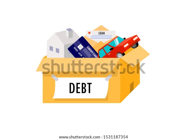 Liabilities arising from home, cars, credit cards\
are all in one\
box.