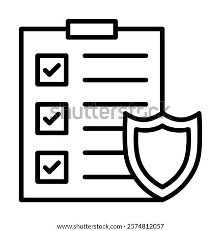 Liabilities Assessment icon line vector illustration