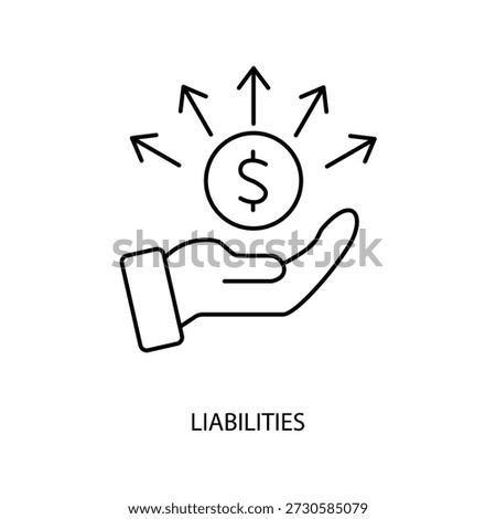 liabilities concept line icon. Simple element illustration. liabilities concept outline symbol design.