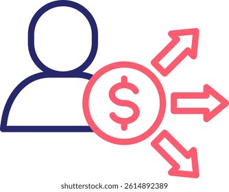 Liabilities Icon Color Vector Illustration