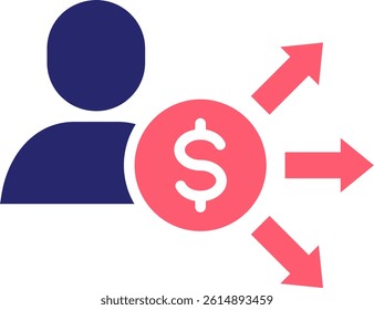 Liabilities Icon Fill Vector Illustration