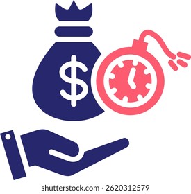 Ilustración vectorial de relleno de iconos de pasivos