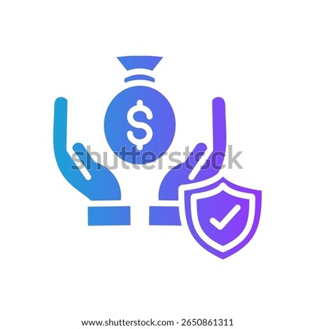 Liabilities Icon Glyph Gradient Vector Illustration
