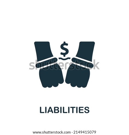 Liabilities icon. Monochrome simple Accounting icon for templates, web design and infographics