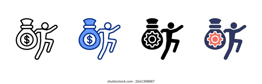 Liabilities icon sheet multiple style collection