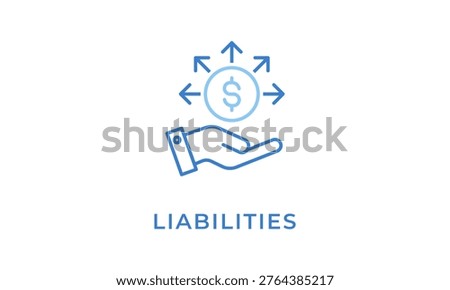 Liabilities vector icon isolated on white background