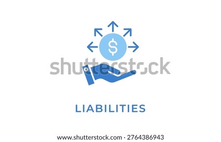 Liabilities vector icon isolated on white background