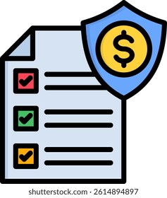 Liability Assessment Icon Lineal Color Vector Illustration