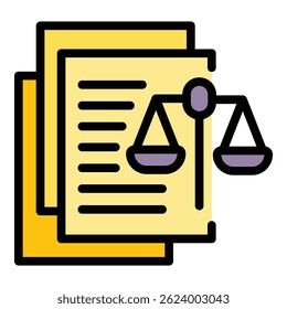 Icono de saldo de responsabilidad. Icono del Vector del balance de la responsabilidad para el Diseño web aislado en el color de fondo blanco plano