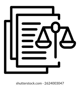 Icono de saldo de responsabilidad. Icono de Vector de balance de responsabilidad para Diseño web aislado sobre fondo blanco