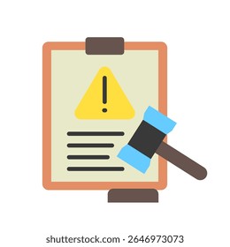 Cor plana da reivindicação de responsabilidade, ícone da ilustração mini. use para conceito moderno, impressão, UI, kit UX, web e desenvolvimento de aplicativo. Vetor relacionado com gestão de riscos, negócios, finanças.

