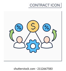 Liability Color Icon. Joint And Several Liability. Responsibility Shared By Multiple Parties. Wronged Party May Sue Any Or All Of Them.Contract Concept. Isolated Vector Illustration