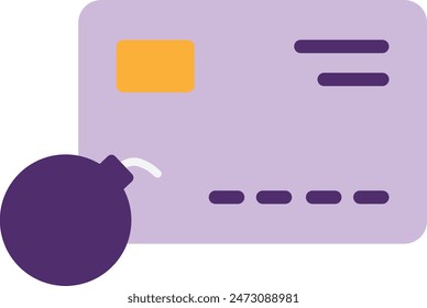 Icono de dinero de deuda de responsabilidad Vector Ilustración plana