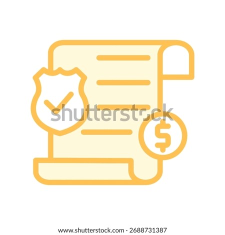 Liability duotone line icon , vector, pixel perfect, illustrator file 