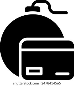 liability glyph icon illustration vector