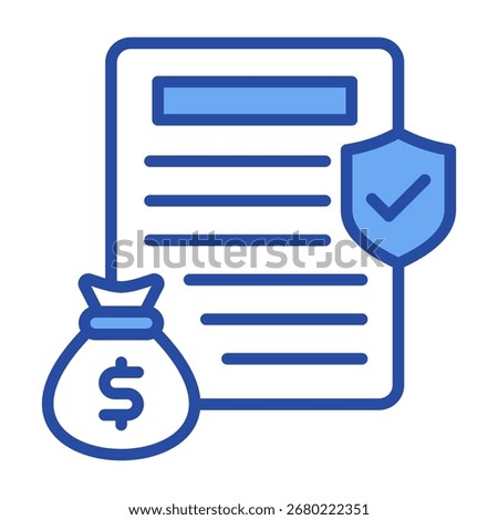 Liability Icon Blue Vector Illustration