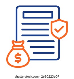 Icono de responsabilidad Ilustración vectorial de color