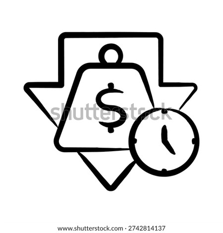Liability Icon With Dooldles Handdrawn Style For Accounting and Business
