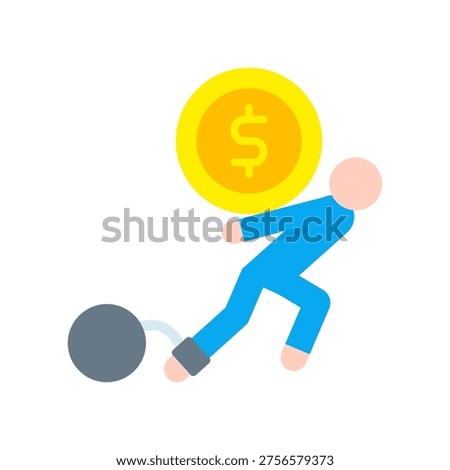 Liability icon flat vector Illustration