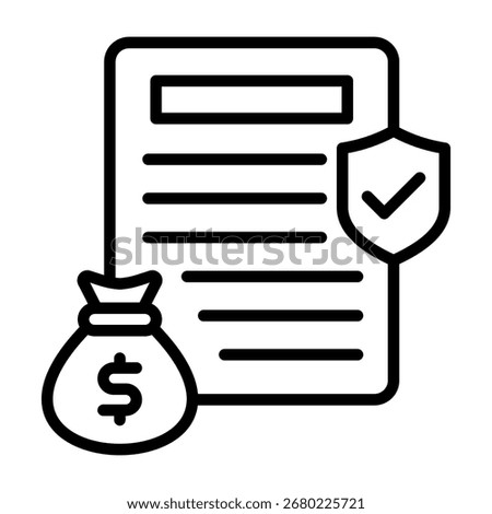 Liability Icon Line Vector Illustration