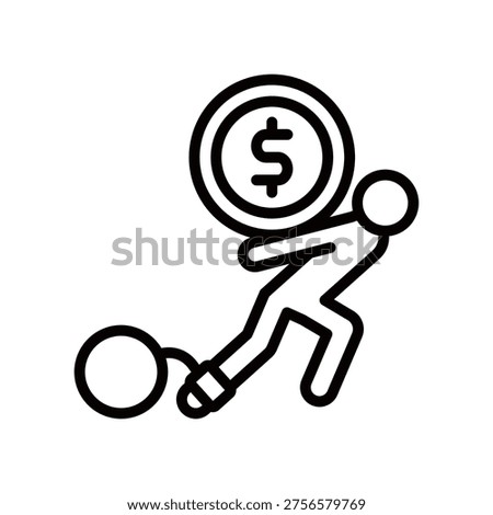 Liability icon line vector Illustration