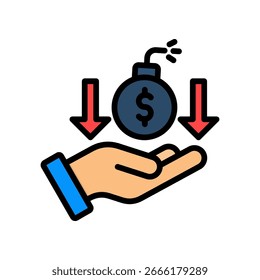Liability Icon Lineal Color Vector Illustration