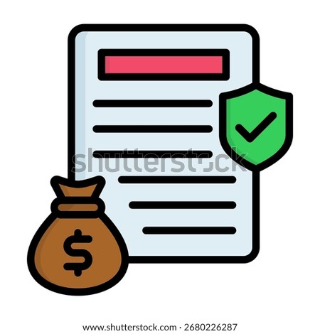 Liability Icon Lineal Color Vector Illustration