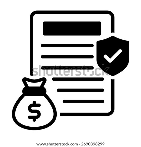 Liability Icon Mixed Vector Illustration