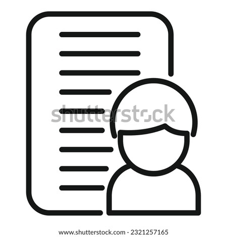 Liability icon outline vector. Policy risk. Business money