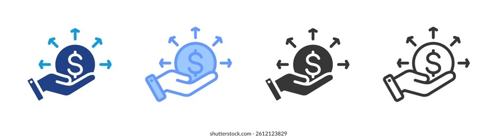 Liability icon set multiple style collection