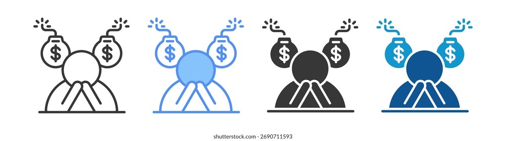 Conjunto de Ícones do Passivo Conjunto de Estilos Múltiplos