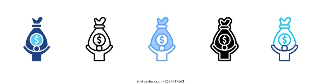 Coleta de vários estilos da folha de ícone do passivo